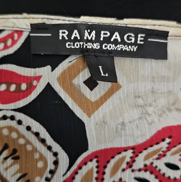 Rampage Y2K boho western sheer wrap blouse - Picture 8 of 8